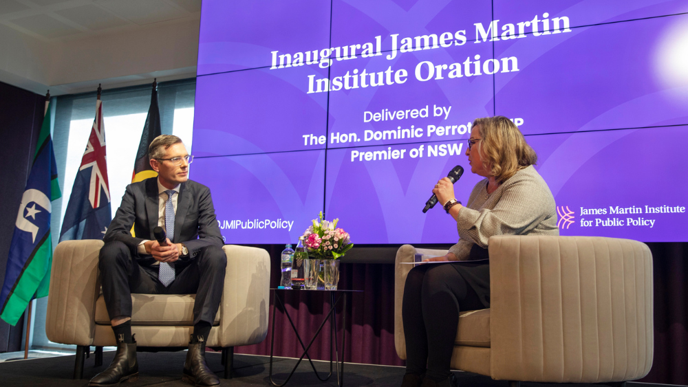 NSW Premier Dominic Perrottet delivered the inaugural JMI Oration on 28 September 2022.